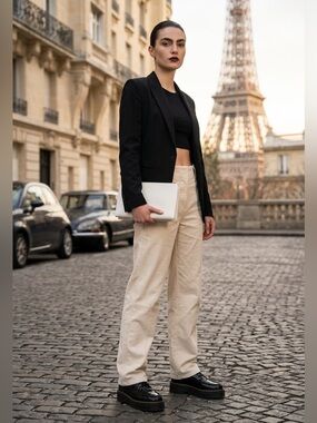 Wilfred Free High-Rise Straight Leg Pants | Neutral Beige | US 0